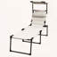 Chaise longue pliante avec auvent réglable et coussin-565828242