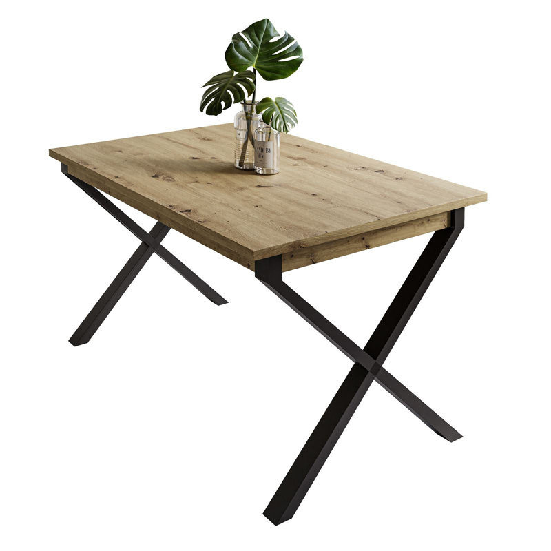 Tirrell Rectangular Restaurant Table, Artisan Oak, 76cm H x 125cm L x 80cm W