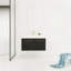 Meuble-lavabo de salle de bain avec lavabo - 36 po, extérieur en châtaignier noir, mobilier mural facile d'entretien inclus, conception élégante-874552391