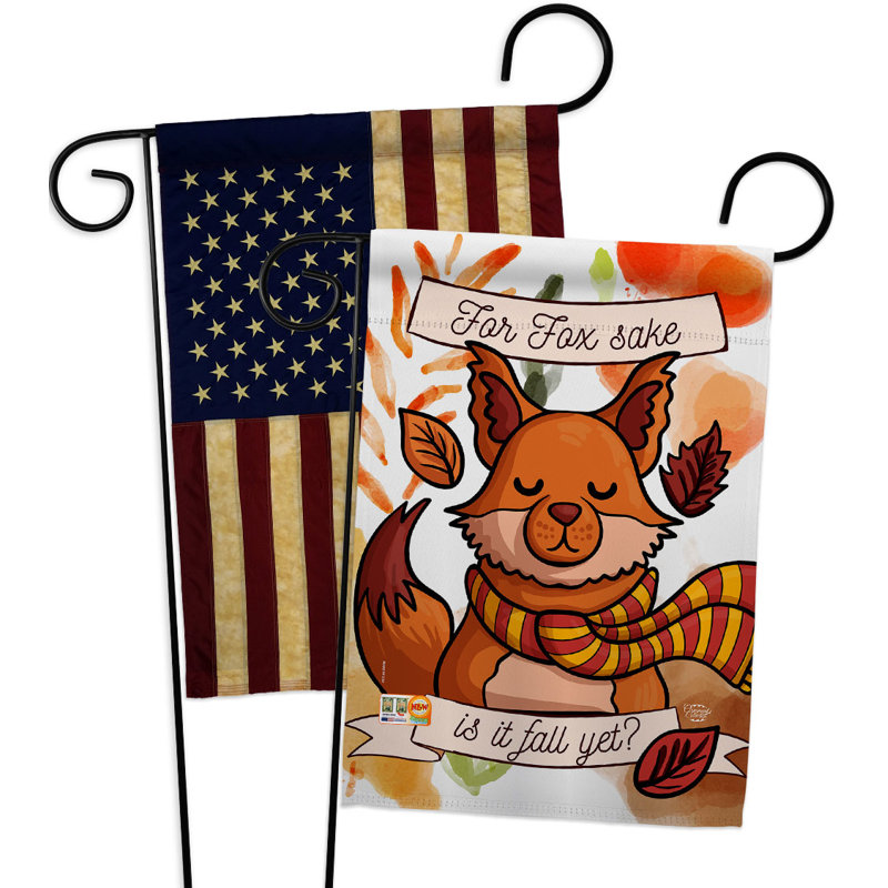 Drapeau de jardin en polyester 2 côtés 1 pi 5 po x 1 pi
