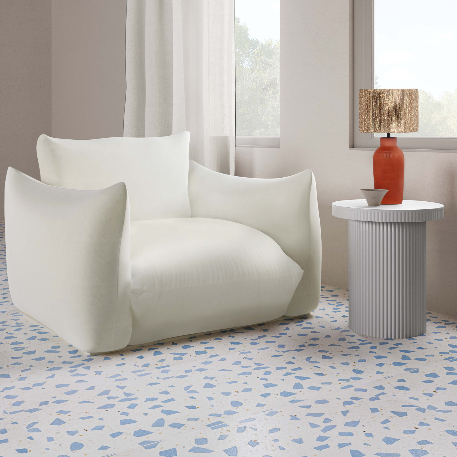 Giaimo End Table, White