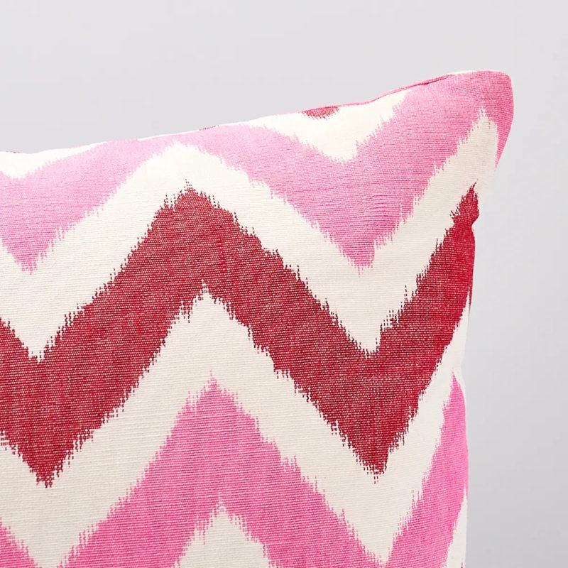 Vedado Ikat Pillow, 22" x 22", Pink