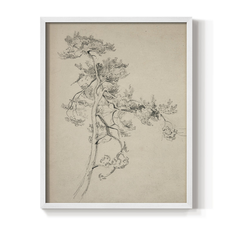 Reproduction encadrée rétro en bois massif Lxxxvi, H 15 po x l 12 po, Blanc