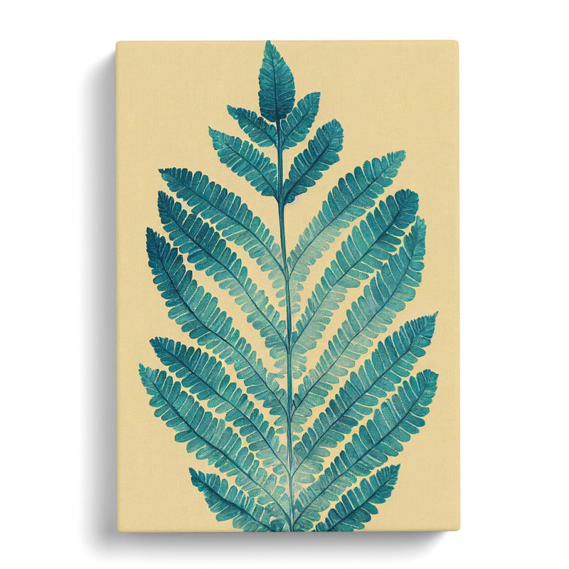 Mohit Retro Fern Leaf Vol.2 - Wrapped Canvas, 50cm H x 35cm W