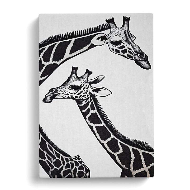 XC1022-4795X Two Giraffes - Wrapped Canvas Print, 60cm H x 40cm W x 3cm D