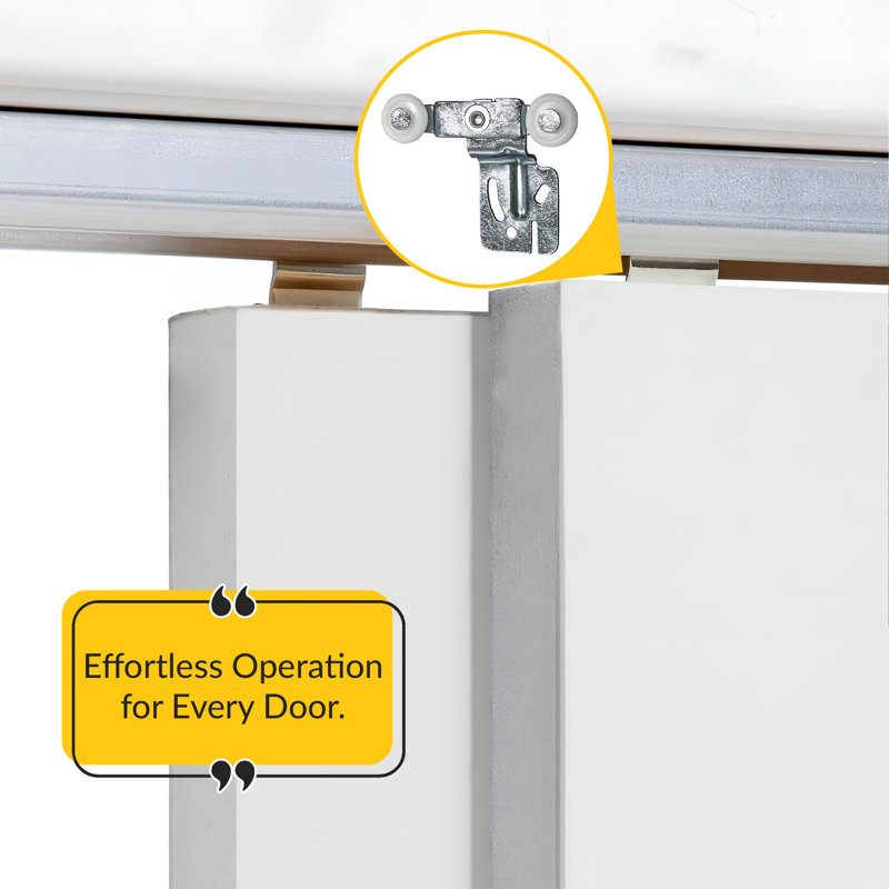 Brixwell 3-113 Offset Bypass Closet Door Hanger Gray