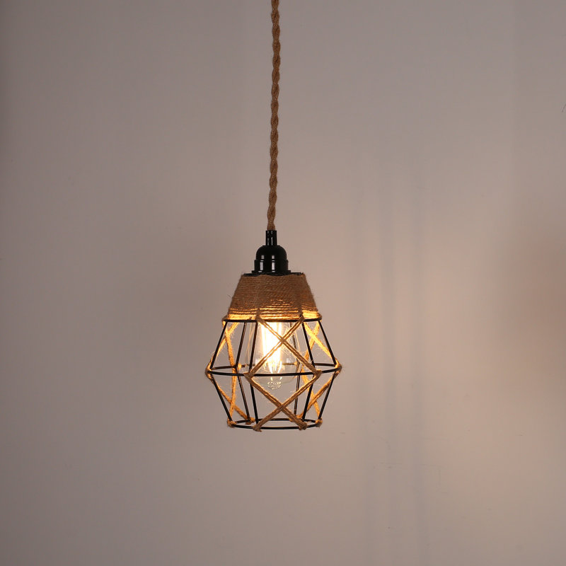 Luminaire suspendu noir mat à 1 lumière Kataliyah