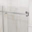 Porte de douche, verre trempé transparent, coulissant réversible, seuil de blocage de l'eau, baignoire ajustable 56 H 60 po, H 1/4 po, 6 mm, rebord anti-éclaboussures, roulettes