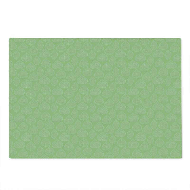 Planche à découper Ambesonne vert et blanc grandes feuilles vert pistache blanc