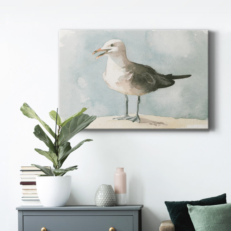 Simple goéland II - impression sur toile tendue, H 36 po x l 24 po x P 1 po
