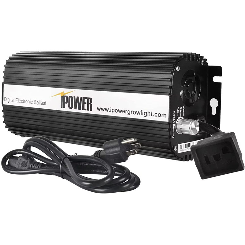 Ipower ballast, ballast horticole électronique à intensité variable numérique pour système de culture hydroponique HPS MH, noir, paquet de 1