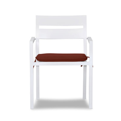 Vivant Aluminum Outdoor Dining Armchair with Cushion -  Joss & Main, ADA1E316095F473FA481376AEE1BA0B7