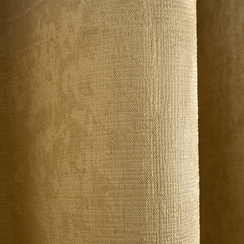 Room Darkening Curtain Pair, Width 229 x Drop 275 cm, Ochre Yellow