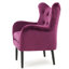 Fauteuil confortable en velours fuchsia - et fauteuil glamour, idéal pour votre salon