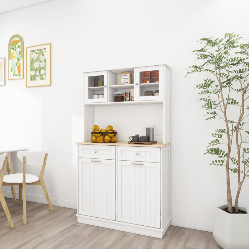 Versatile Kitchen Storage Cabinet With Multiple Compartments And Modern Appeal