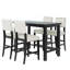 Ensemble de salle à manger 5 pièces à hauteur de comptoir, table élégante classique et 4 chaises-842975346