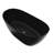 65 Inch Black Freestanding Bathtub Of Solid Surface, Matte Finish, Ergonomic For A Relaxing Bathing Session Surface Oval Bathtub, One - Piece And Space Utilization
