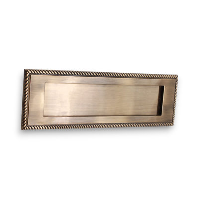 Georgian Letter Plate 250mm Satin Brass