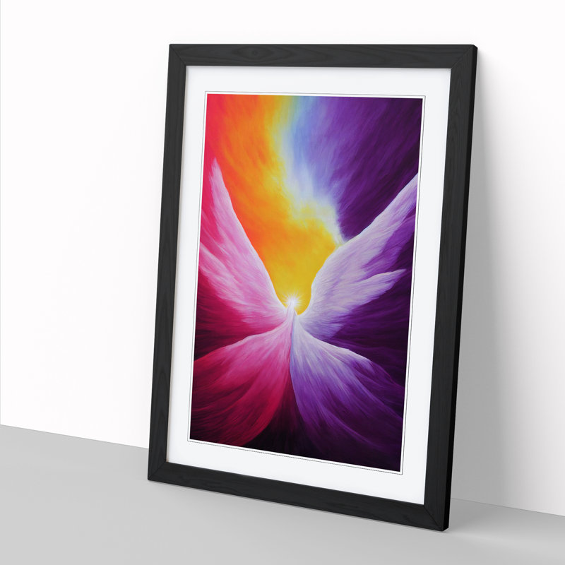 FRM-V0523-75X Angel Vol.1 - Single Picture Frame Print, Black Framed, 64cm H x 46cm W x 2cm D