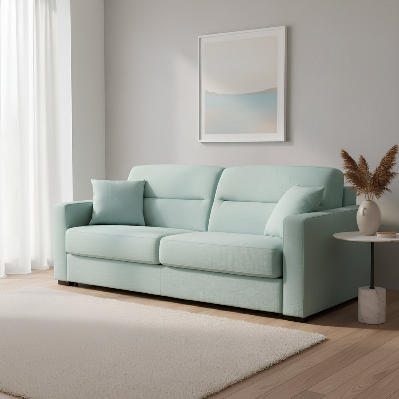 Björgúlfur 81" Italian Stain and Abrasion Resistant Performance Fabric Queen Pull Out Sleeper Sofa Bed