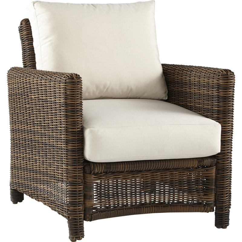Chaise de patio à assise profonde avec coussins Conalin, Cast Shale Sunbrella® tissage uni
