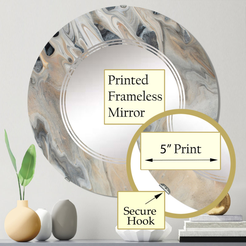 Circle Mirror, 24" x 24"