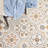 Caleia Micro-Loop Hand Tufted Wool/Cotton Floral Rug in Gray/Orange/Ivory-2136489095