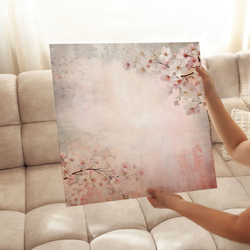 Floral Zen Asian Inspired, H 20 po x l 20 po