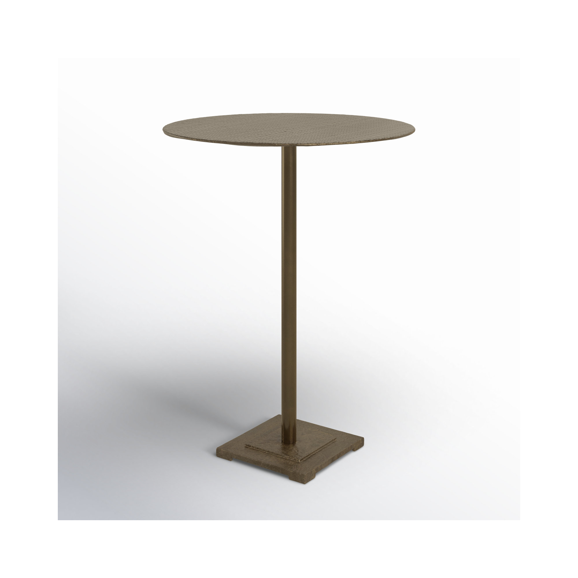 Nell 32'' Round Dining Table, Acid Etched Aged Brass, 41.5" H x 32" L x 32" W