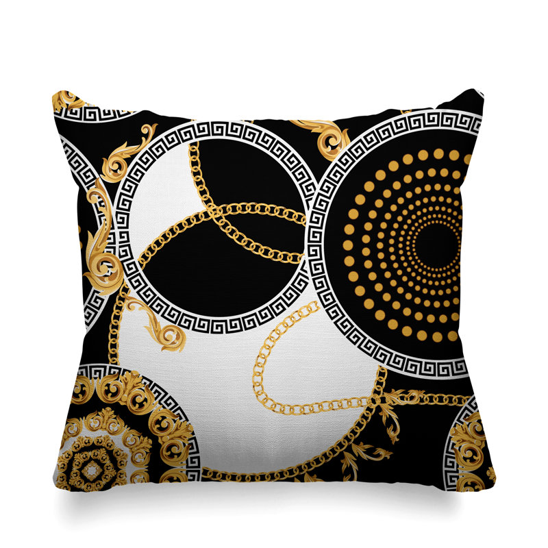 Housse et insert de coussin extérieur Tobin, L 15 po x H 15 po, Noir