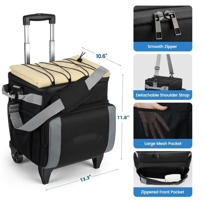 Ebern Designs Picnic Tote Bag Black