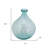10" Aqua Bubble Glass Round Table Vase