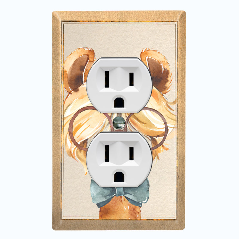 Patterned 1 - Gang Toggle Light Switch Standard Wall Plate