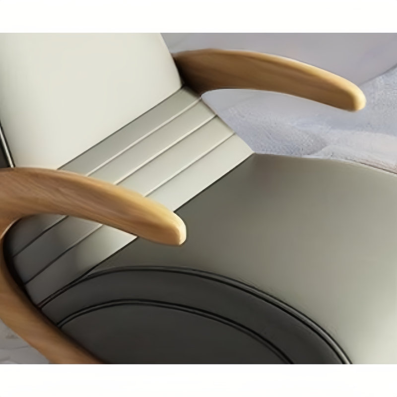 Chaise berçante en bois massif, Gris