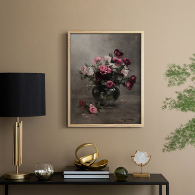 Vintage Floral Print CCLVII Framed Print - Solid Wood