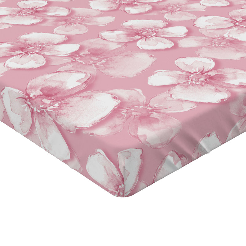 Drap-housse Ambesonne, Drap-housse très grand californien, Rose pastel, rose pâle / floral