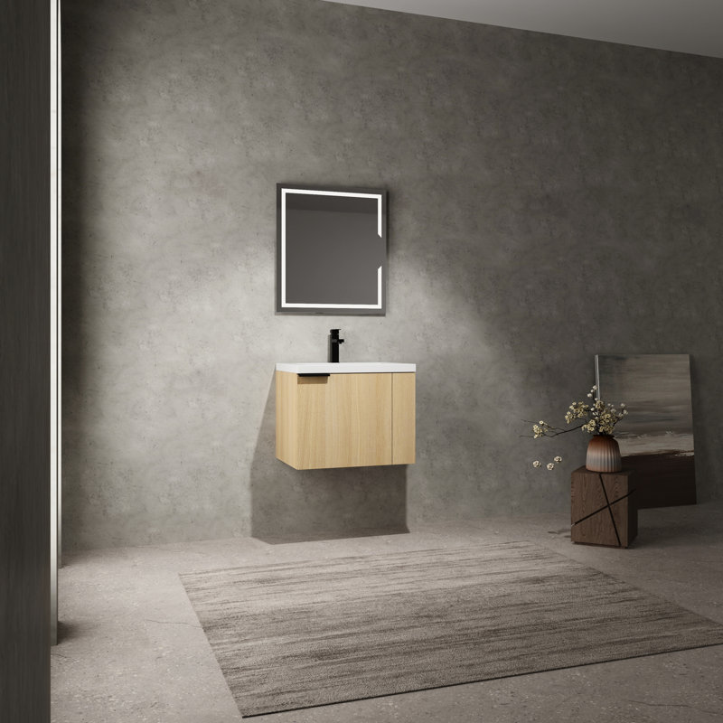 Meuble-lavabo moderne de 24 po de style américain, meuble-lavabo de style américain, meuble-lavabo robuste et pratique pour les grandes zones - fabrication robuste en contreplaqué avec espace de rangement