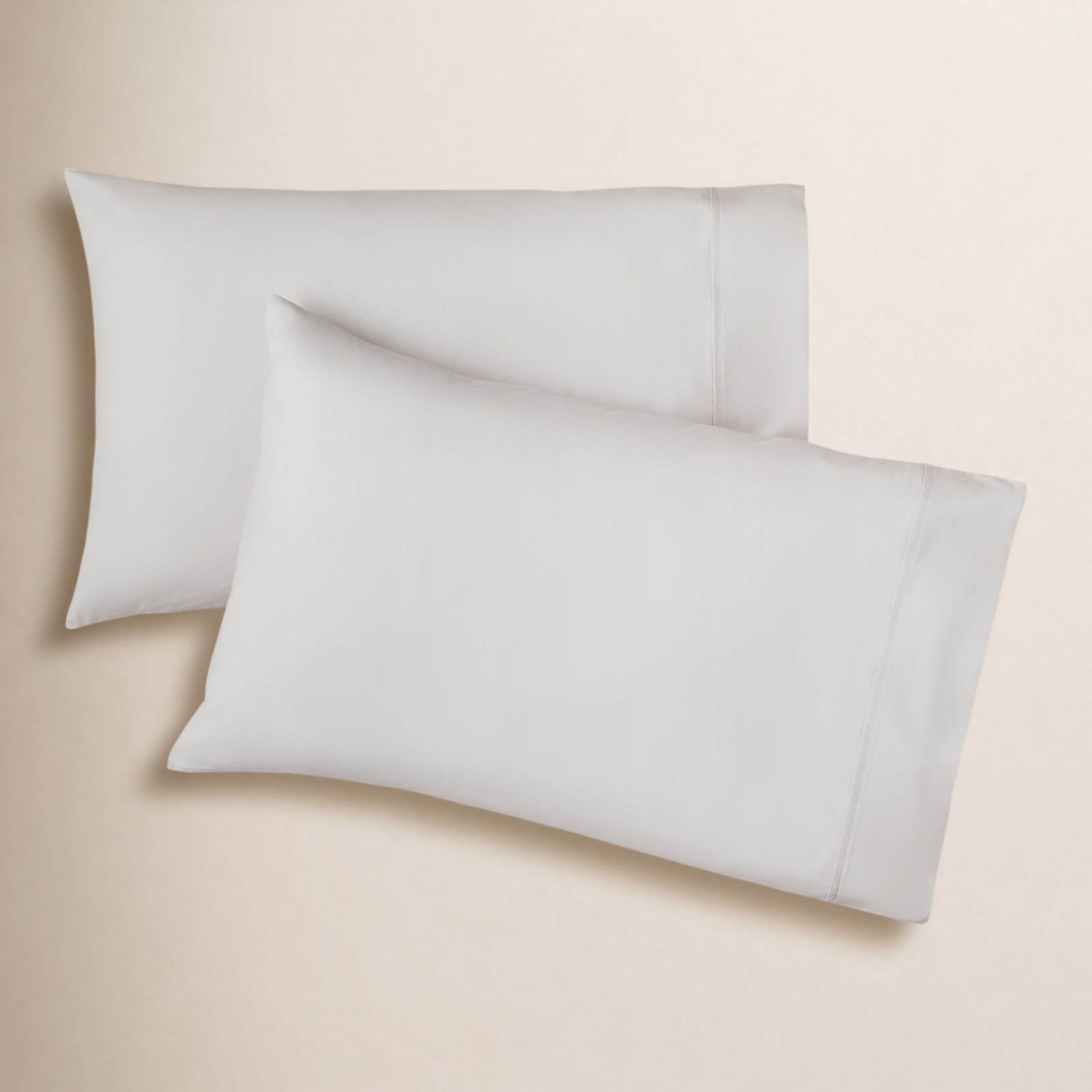 Coyer Cotton Pillowcase, Soft Gray, King - 2 King Pillowcases