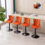 Ensemble de 2 tabourets de bar, tabourets de bar pivotants rembourrés réglables en velours, tabourets de bar modernes avec dossier pour îlot de cuisine.-572202217