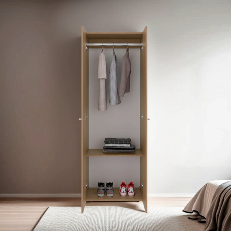 Système de placard mince, chambre à coucher, Macadamia
