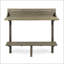 Table de bar d'extérieur compacte en bois d'acacia, finition grise, peu encombrante et facile à assembler pour les patios modernes
