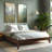 Mervyn Solid Wood Platform Bed without Headboard, Mid-Century Modern Bed Frame, King Size Bed Frame Wood Bed Compatible with All Mattresses, No Box Spring Needed, Easy Assembly, Chocolate-88710211-88710212