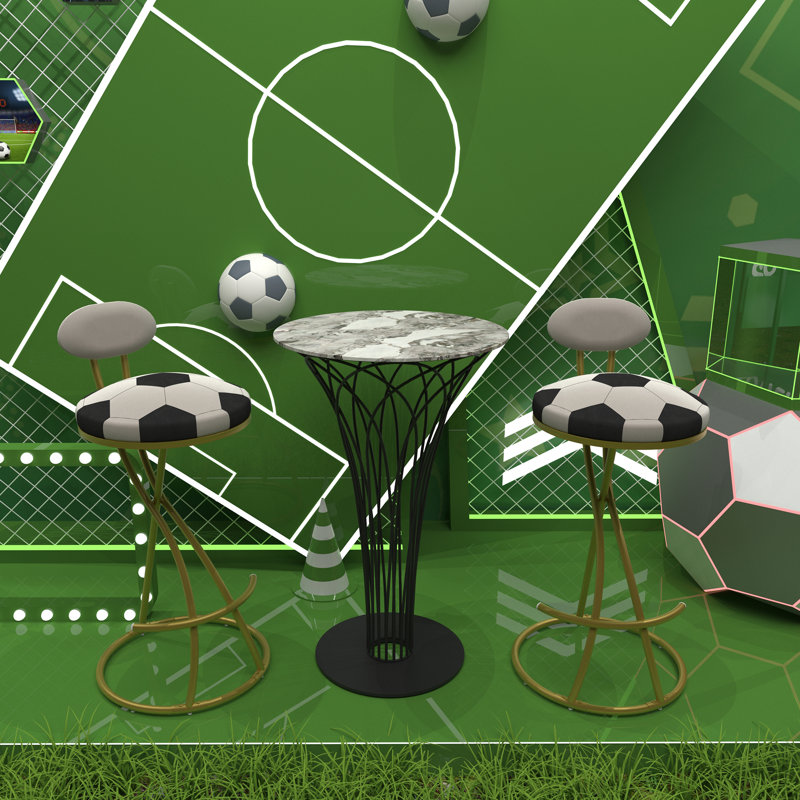 Ensemble de 2 tabourets de bar Football