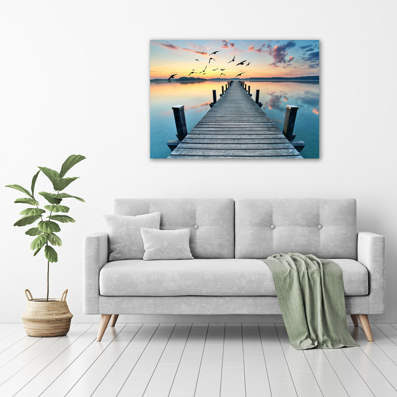 Wooden Pier - Wrapped Canvas Print