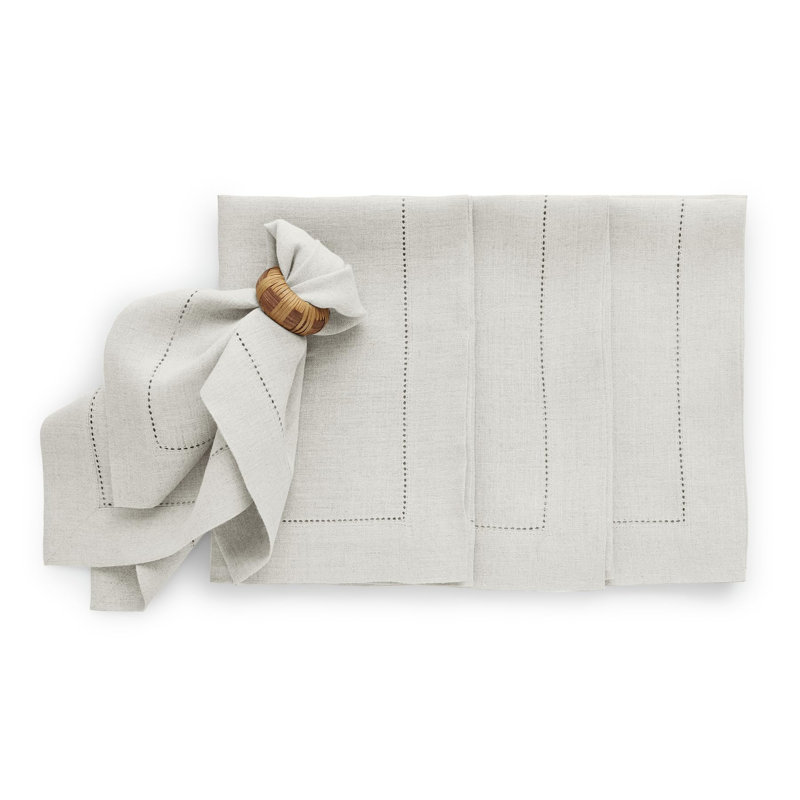 Sonoma - 100% Pure Linen Dinner Napkins (Prewashed), Light Flax