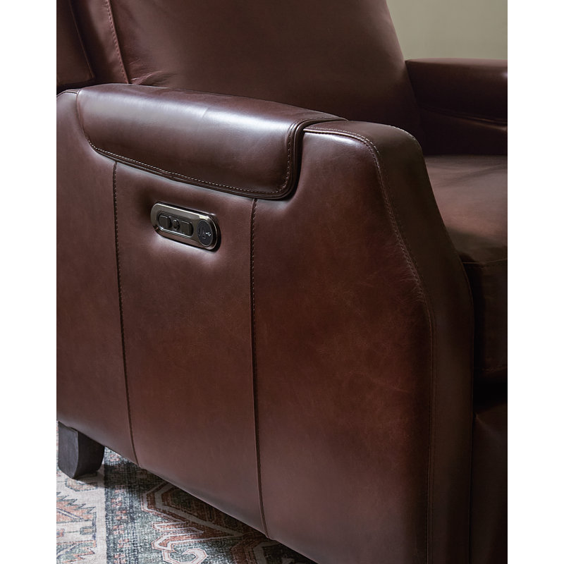 Fauteuil inclinable avec appui-tête, Marron foncé