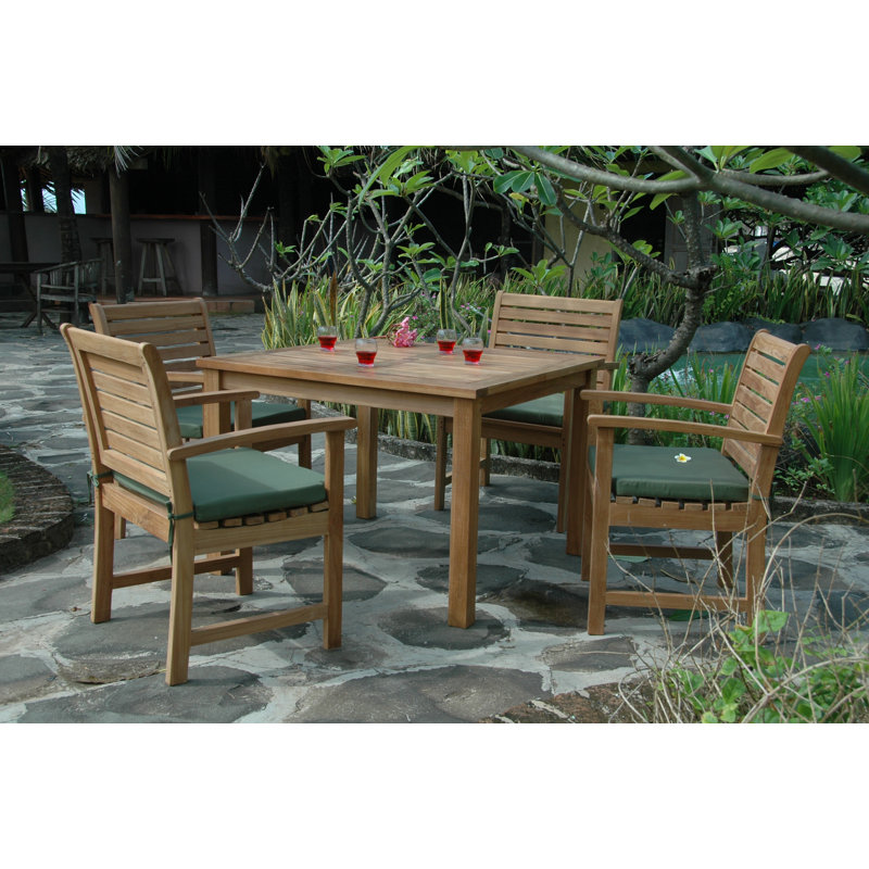 Montage Outdoor 6 - Piece Teak Dining Set with Cushions