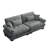 Kade Velvet Sectional Sofa with Pillows & Bolstered Armrests