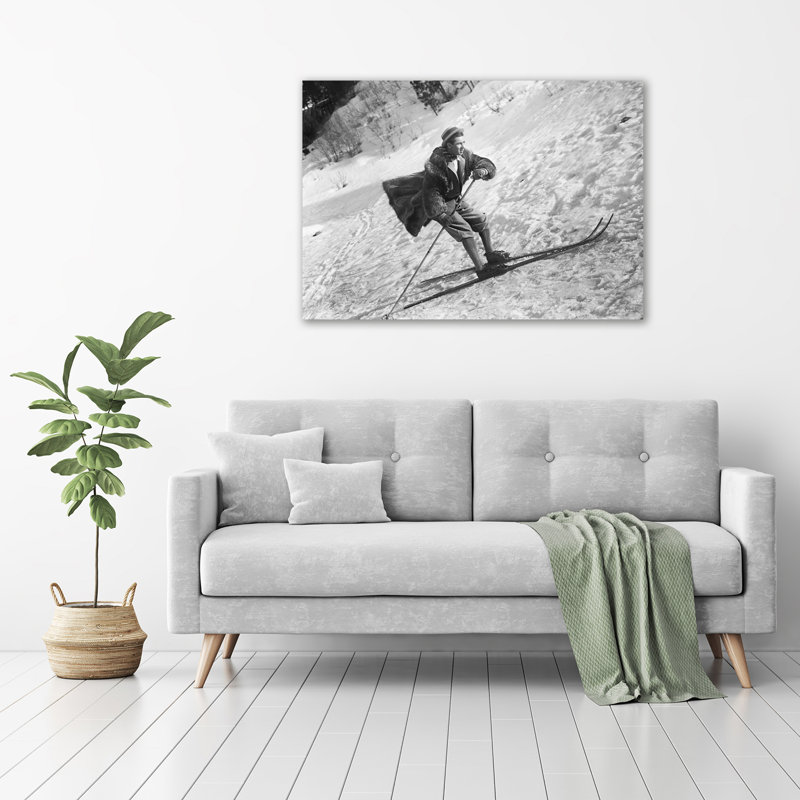 Skier - Wrapped Canvas Print
