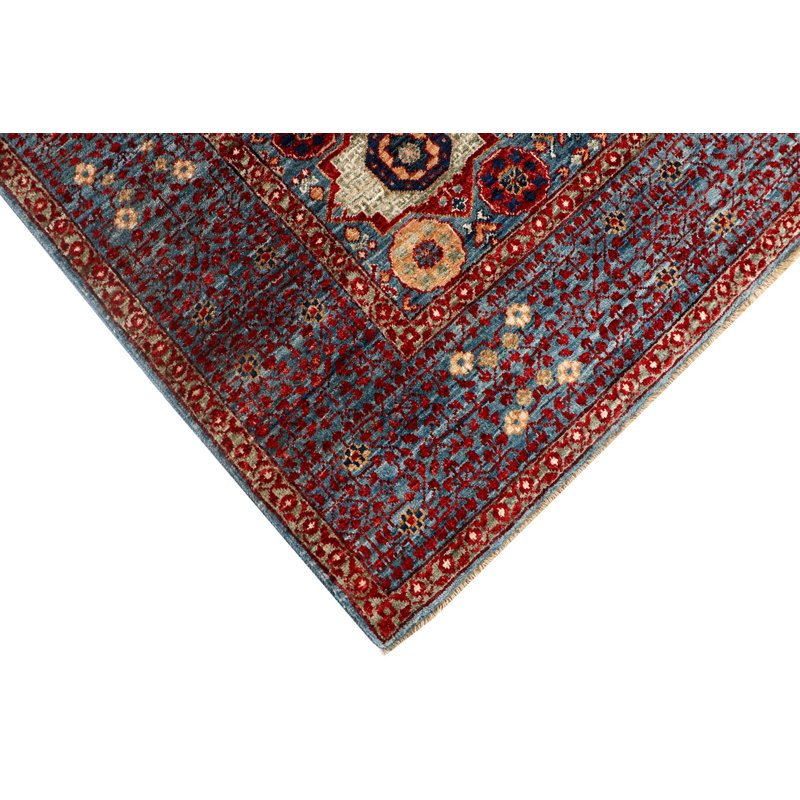 Wool Oriental Area Rug in Navy